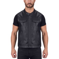 gilets cuir biker